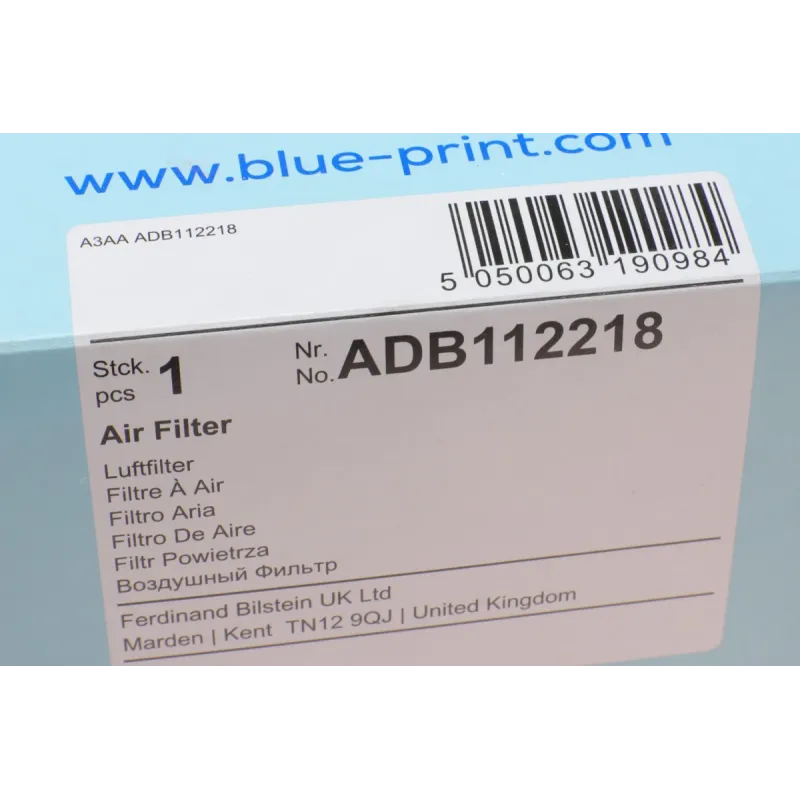 Фільтр повітряний BLUE PRINT ADB112218 для Mini Cooper R56/R55/R60 1.6/2.0D 2010- 237x121x69 мм