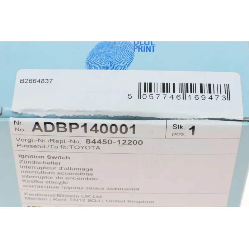 Замок запалювання BLUE PRINT ADBP140001 для Toyota Camry, Corolla, RAV 4 1996-2014