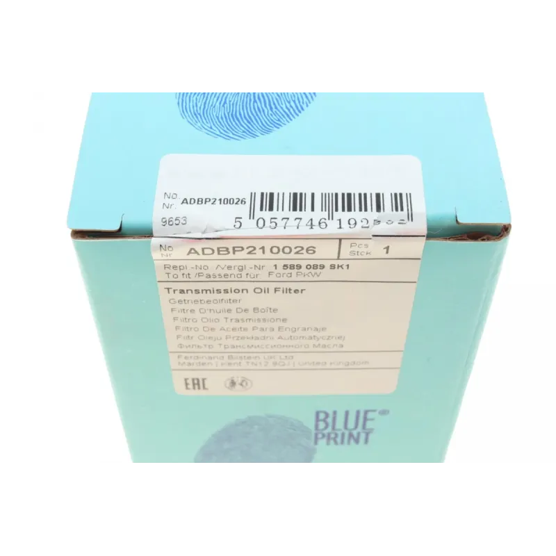 Фільтр АКПП BLUE PRINT ADBP210026 для Ford C-MAX, Galaxy, Kuga, Volvo S40, S60, S80, 109x35 мм