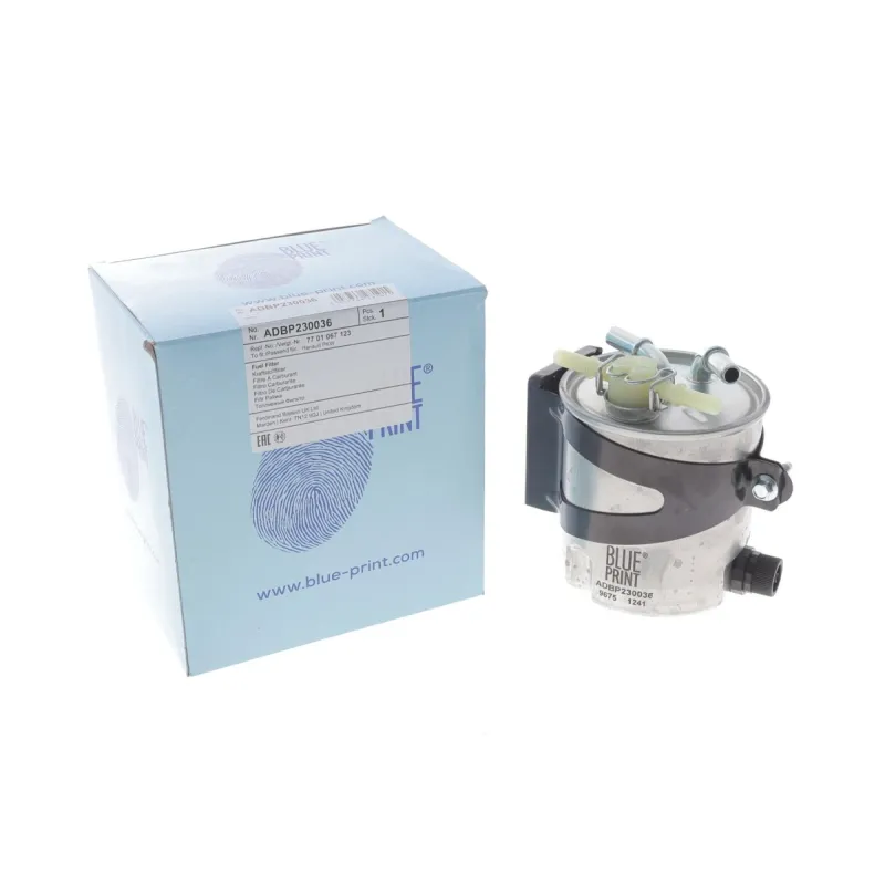 Фільтр паливний BLUE PRINT ADBP230036 для Renault Megane II 1.5/2.0dci 2005-, з роз'ємом для датчика води, 98 мм