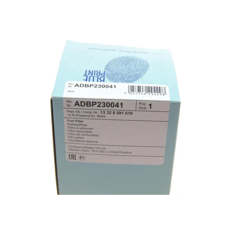 Фільтр паливний BLUE PRINT ADBP230041 для BMW 3 (G20) 5 (G30) X5 (G05) 2.0/3.0 B47/B57 2017-, 266x55 мм