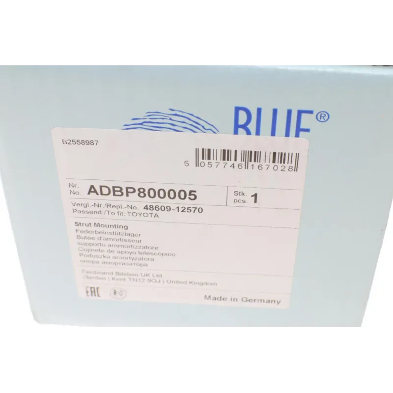 Подушка амортизатора переднього з підшипником BLUE PRINT ADBP800005 для Toyota Corolla/RAV 4/Auris (передня вісь праворуч)