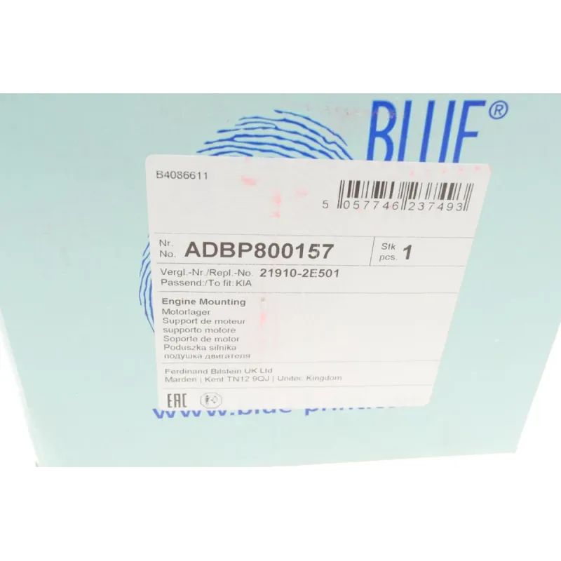 Подушка двигуна передня BLUE PRINT ADBP800157 для Hyundai Tucson, Kia Sportage 2.0/2.7 CRDi V6 2004-2010