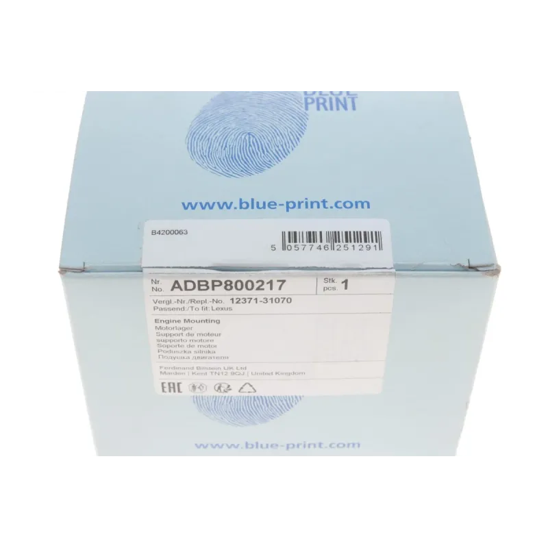 Подушка двигуна задня BLUE PRINT ADBP800217 для Lexus GS/IS 2005-2013