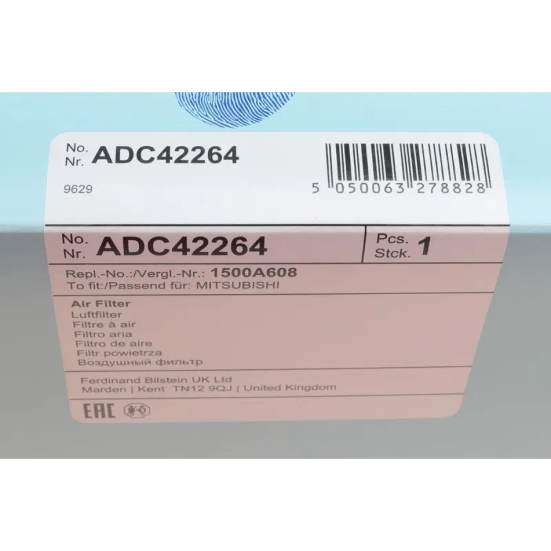 Фільтр повітряний BLUE PRINT ADC42264 для Mitsubishi L200, Fiat Fullback 2.4D 2014-, 243x227x60 мм