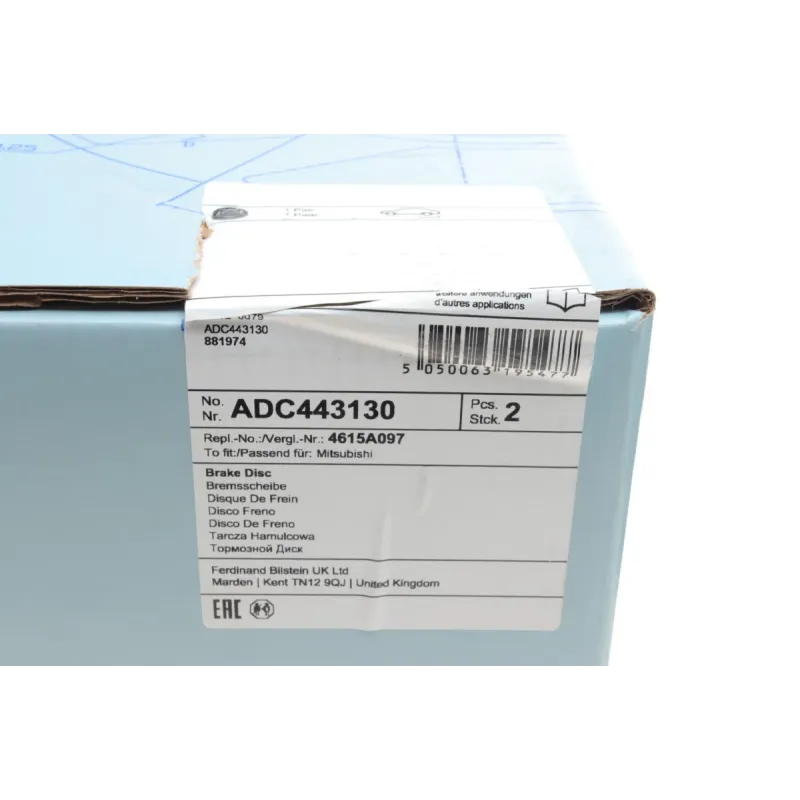 Диск гальмівний задній BLUE PRINT ADC443130 для Mitsubishi Pajero Sport 2.5D 3.0i 96- (315x18 мм)