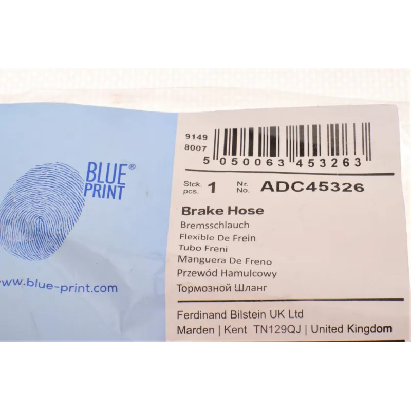 Шланг гальмівний задній BLUE PRINT ADC45326 для Mitsubishi L300, Pajero, Challenger 222 мм