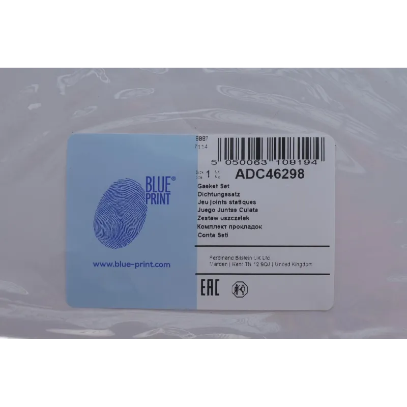 Комплект прокладок двигуна BLUE PRINT ADC46298 для Mitsubishi L200 2.5D 2005-2015