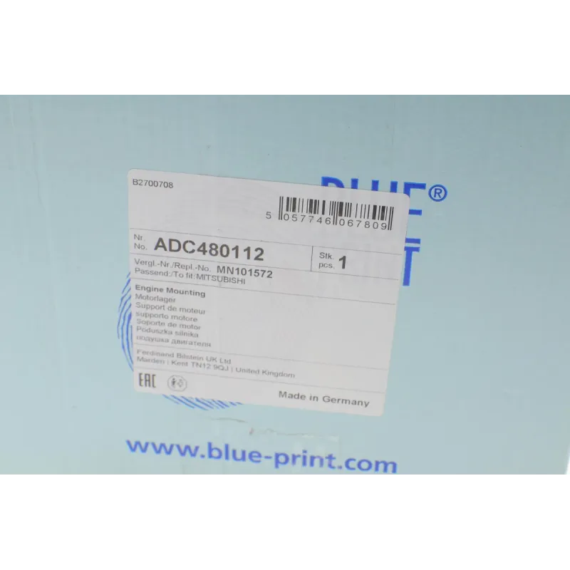 Подушка двигуна задня BLUE PRINT ADC480112 для Mitsubishi Lancer VIII 1.5-2.0 2008-