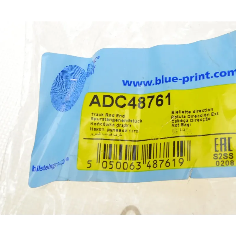 Наконечник рульової тяги лівий BLUE PRINT ADC48761 для Mitsubishi Pajero II, L200, Fiat Fullback (L=183 мм, M12x1.25)