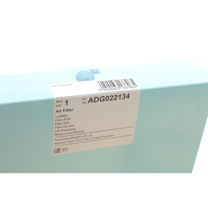 Фільтр повітряний BLUE PRINT ADG022134 для Hyundai Sonata, Kia Optima 2.0/2.4 (2009-) 276x228x42 мм
