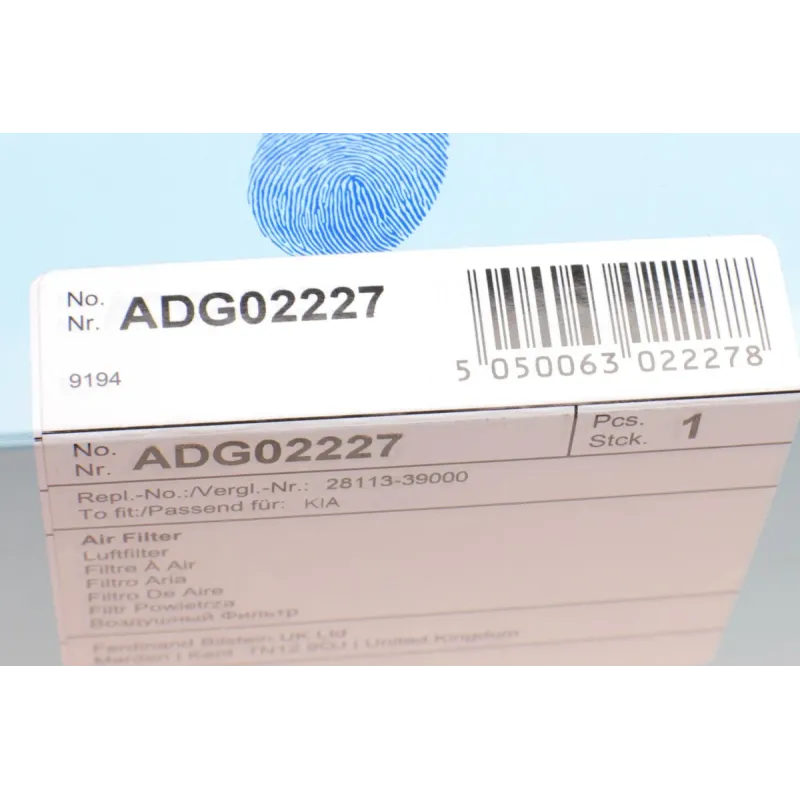 Фільтр повітряний BLUE PRINT ADG02227 для Kia Opirus 3.5 2003-н.в., Hyundai Grandeur XG 1998-2005, 241x197x51 мм