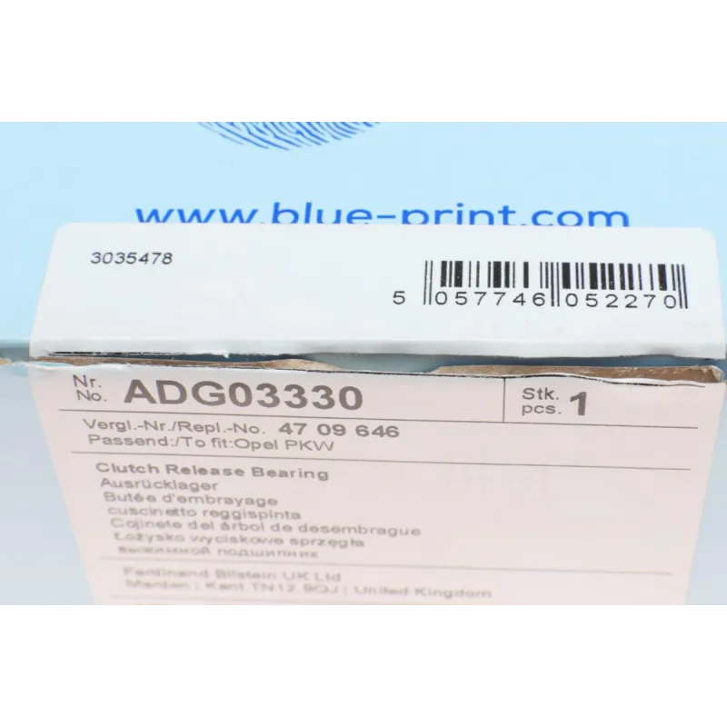Підшипник вижимний BLUE PRINT ADG03330 для Daewoo Matiz, Suzuki Swift 1.2i/1.3 DDiS 2010-