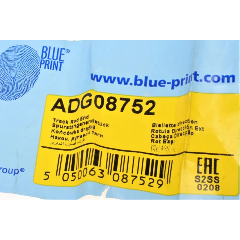 Наконечник рульової тяги правий BLUE PRINT ADG08752 для Chevrolet Lacetti 2005-, 142 мм