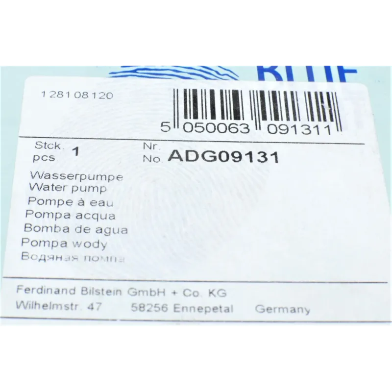Помпа води BLUE PRINT ADG09131 для Hyundai Accent, Elantra, Kia Sportage 1.5/2.0CRDI