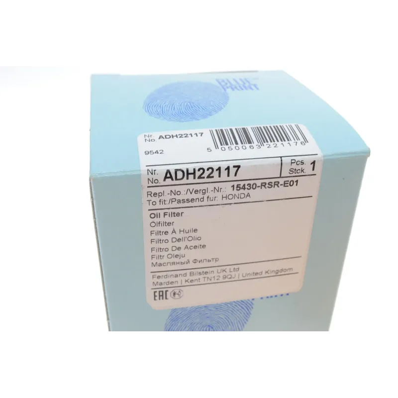 Фільтр масляний BLUE PRINT ADH22117 для Honda Accord VIII 2.2D, Civic VIII/IX 1.4-2.2, CR-V III/IV 2.2D