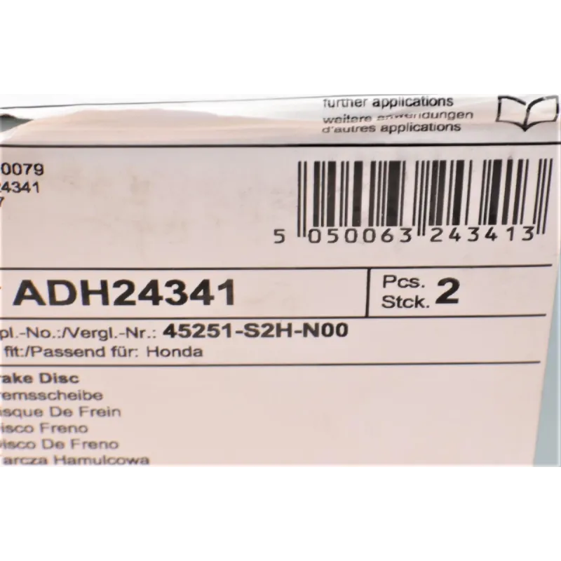 Диск гальмівний передній BLUE PRINT ADH24341 для Honda CR-V, HR-V 1995-2005 (282x23 мм)