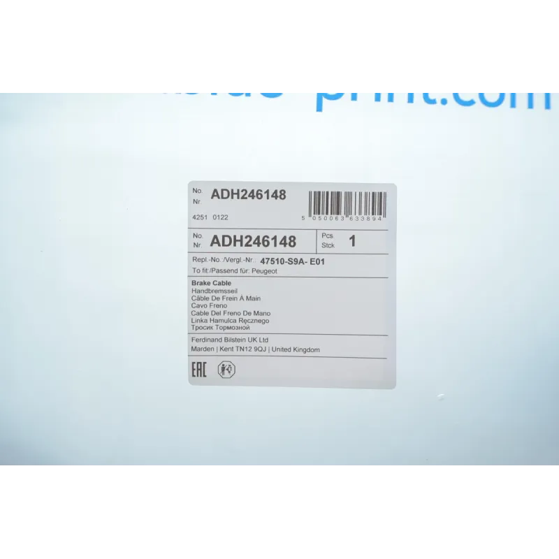 Трос ручника задній правий BLUE PRINT ADH246148 для Honda CR-V II (RD_) 2002-2006 2.0/2.2 CTDi (L=2256мм)