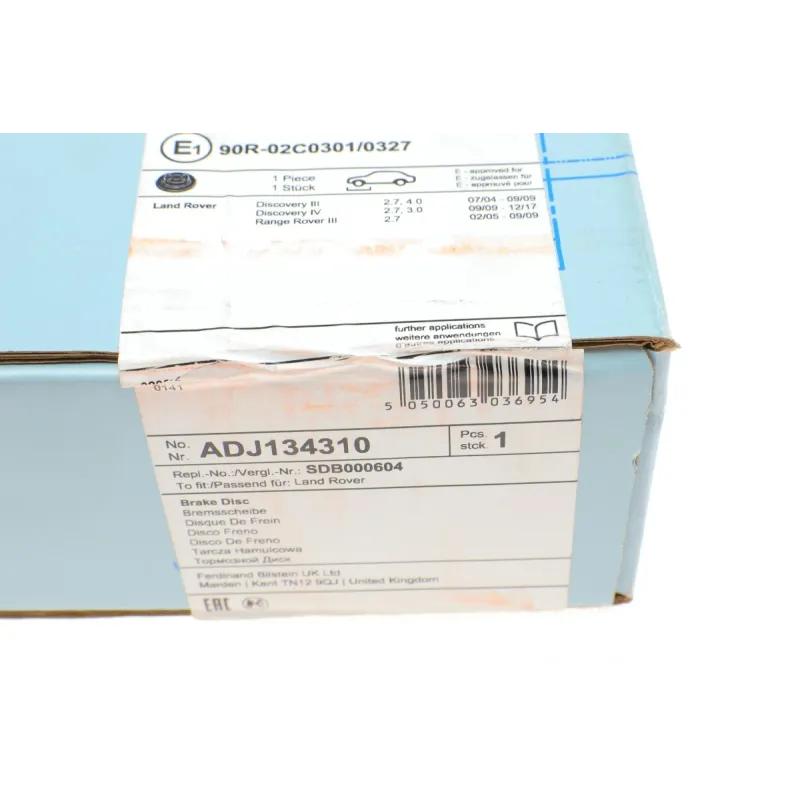 Диск гальмівний передній BLUE PRINT ADJ134310 для Land Rover Discovery III/IV, Range Rover Sport 317x30 мм