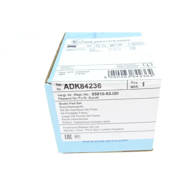 Колодки гальмівні передні BLUE PRINT ADK84236 для Opel Agila, Suzuki Swift, Nissan Almera