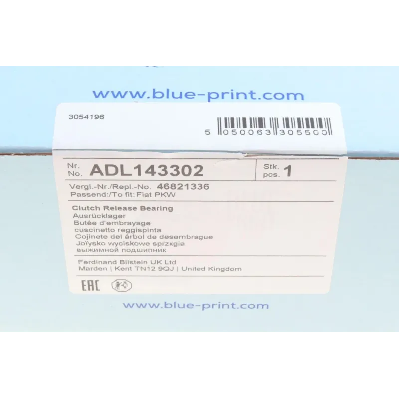 Підшипник вижимний BLUE PRINT ADL143302 для Fiat Doblo, Seat Ibiza, Alfa Romeo 1.3D/1.9JTD