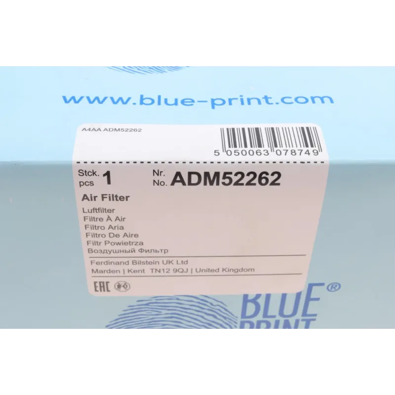 Фільтр повітряний BLUE PRINT ADM52262 для Ford Connect 1.6TDCI, Mazda 3 1.6TD