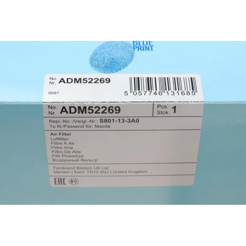 Фільтр повітряний BLUE PRINT ADM52269 для Mazda CX-30 CX-3 1.8 2.0 2015-