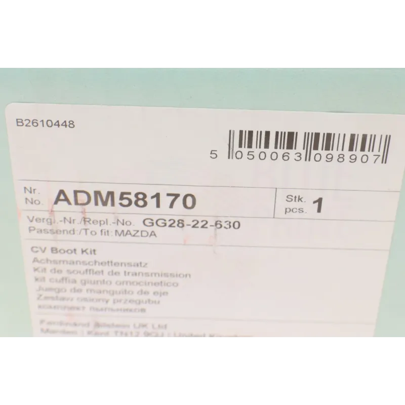 Пильник ШРКШ зовнішній BLUE PRINT ADM58170 для Toyota Auris/Corolla 25x81x109 мм