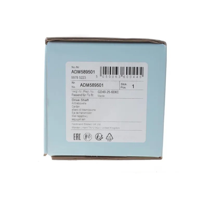 Піввісь передня ліва BLUE PRINT ADM589501 для Mazda 6 (GG) 2.0 DI 2002-2007 (28x30z/640mm)