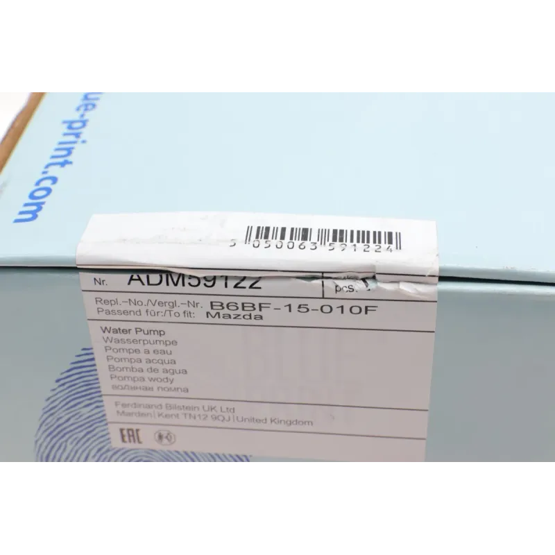 Помпа води BLUE PRINT ADM59122 для Mazda 323, MX-5 1994-2005 з ущільнювальним кільцем