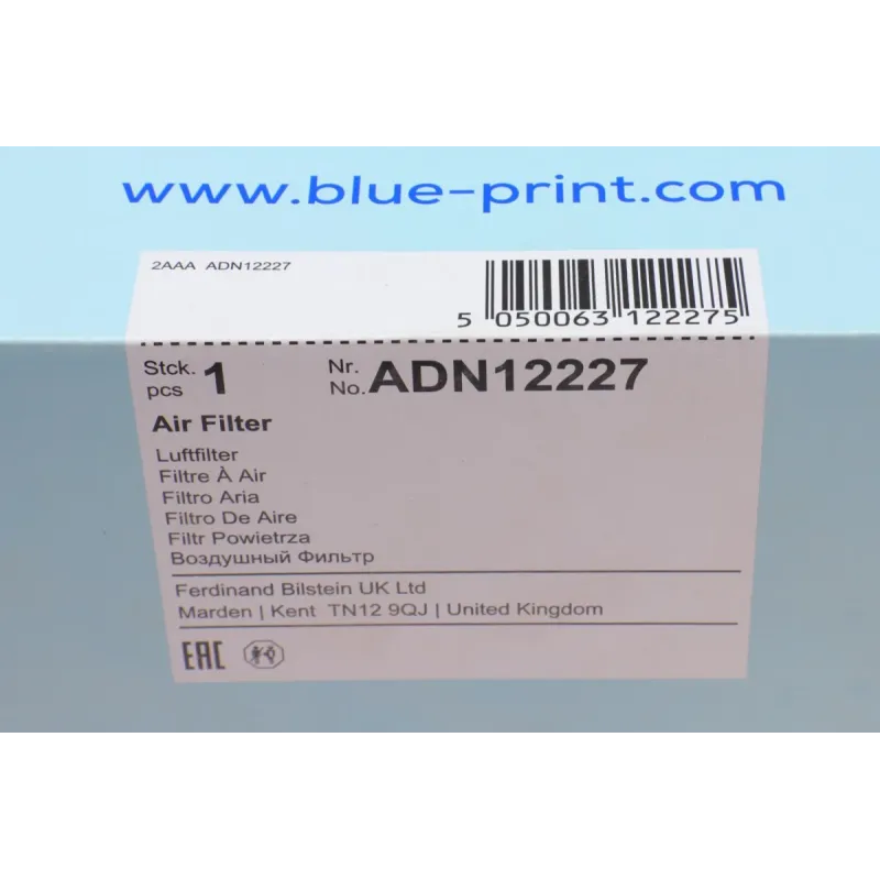 Фільтр повітряний BLUE PRINT ADN12227 для Nissan Navara D22, Mistral II 2.5-3.0 TDiC 1996-2014