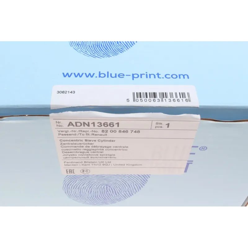 Підшипник вижимний BLUE PRINT ADN13661 для Renault Trafic/Master 1.9-2.5dCi (3 отвори)