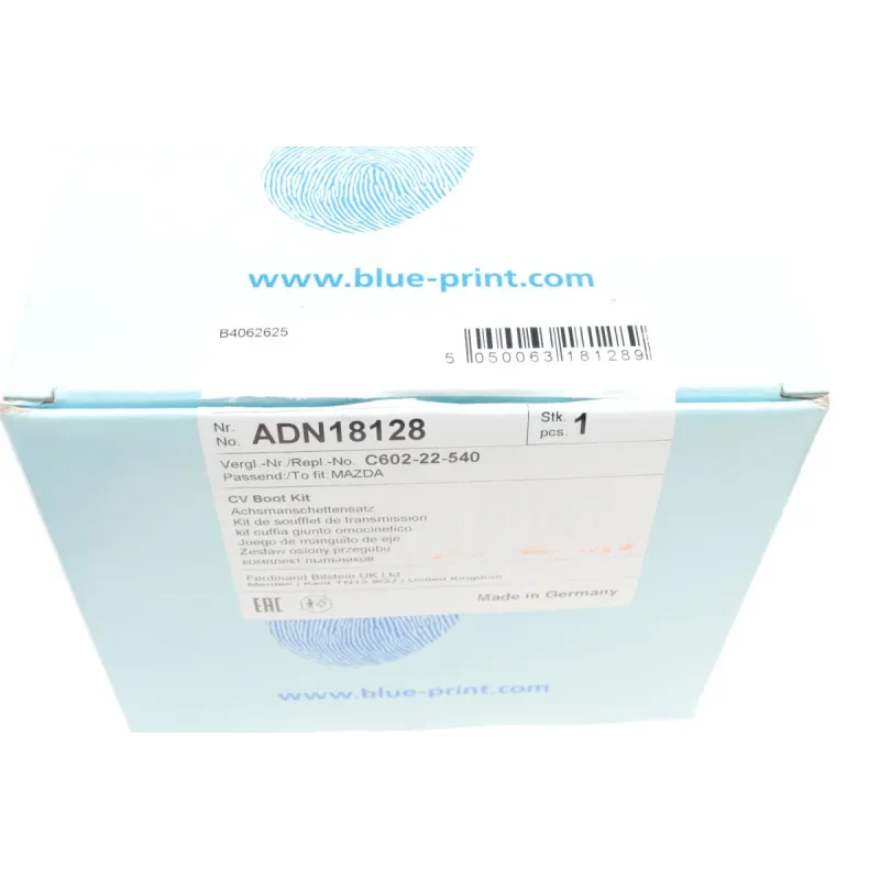 Пильник ШРКШ внутрішній BLUE PRINT ADN18128 для Ford Fiesta/Fusion 2001-2008 (19x60x85 мм)