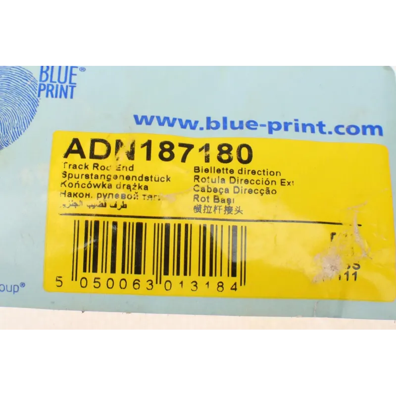 Наконечник рульової тяги лівий BLUE PRINT ADN187180 для Nissan Cube, Micra, Note, Tiida M10x1.25