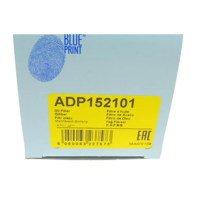 Фільтр масляний BLUE PRINT ADP152101 для Citroen Berlingo, Peugeot Partner 1.4-1.6i, 60x22x141 мм