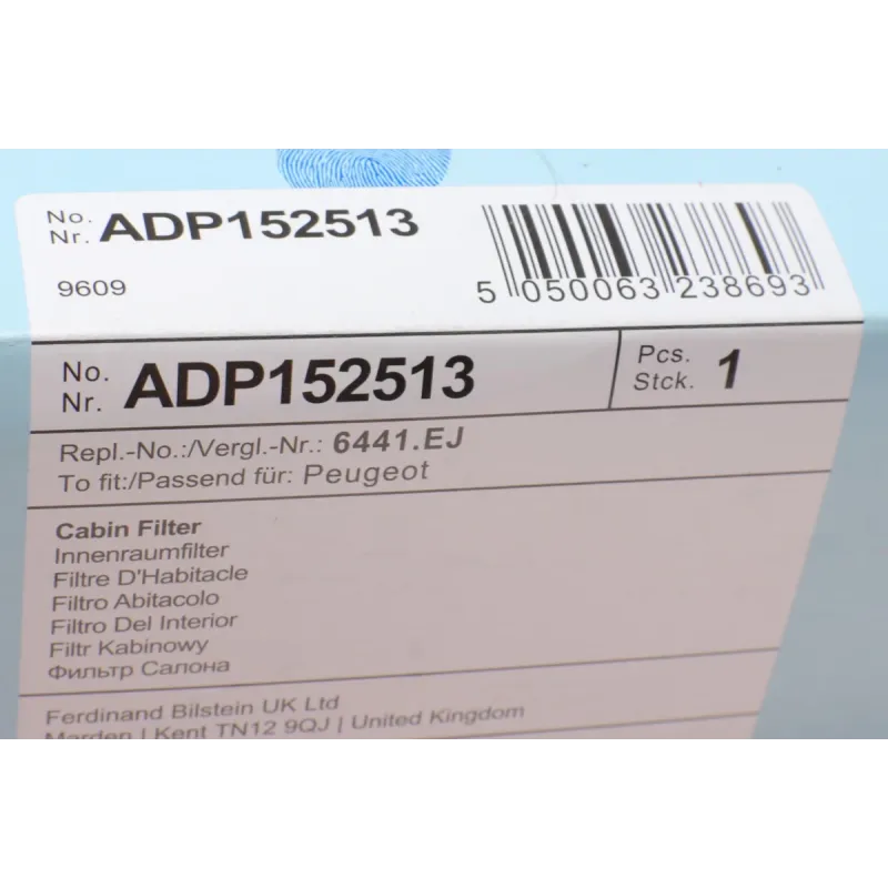 Фільтр салону вугільний BLUE PRINT ADP152513 для Citroen C5, Peugeot 407, Citroen C6, 320x150x34 мм