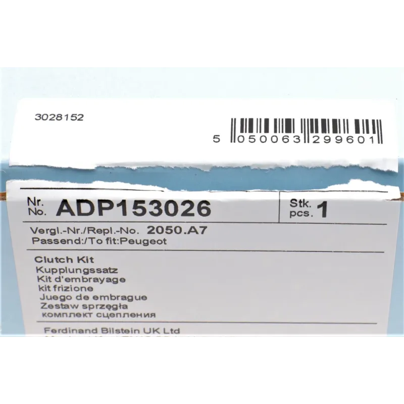 Комплект зчеплення BLUE PRINT ADP153026 для Fiat Scudo 2.0JTD 1999-2006 (d=227mm) з вижимним підшипником
