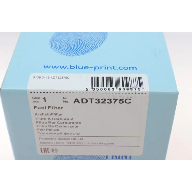 Фільтр паливний BLUE PRINT ADT32375C для Toyota Corolla, Camry 2.0/2.4 (V30/V40) 2006-, у паливному баці, 95 мм