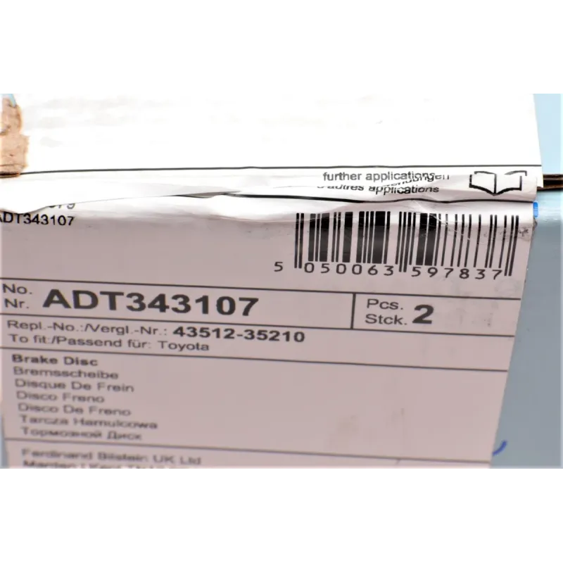 Диск гальмівний передній BLUE PRINT ADT343107 для Toyota Land Cruiser 90/95 (318x22.5 мм)