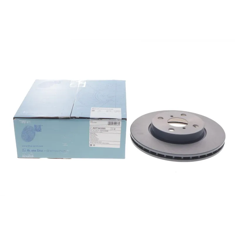 Диск гальмівний передній BLUE PRINT ADT343205 Toyota Yaris 1.0-1.5 2010-, 258x22 мм