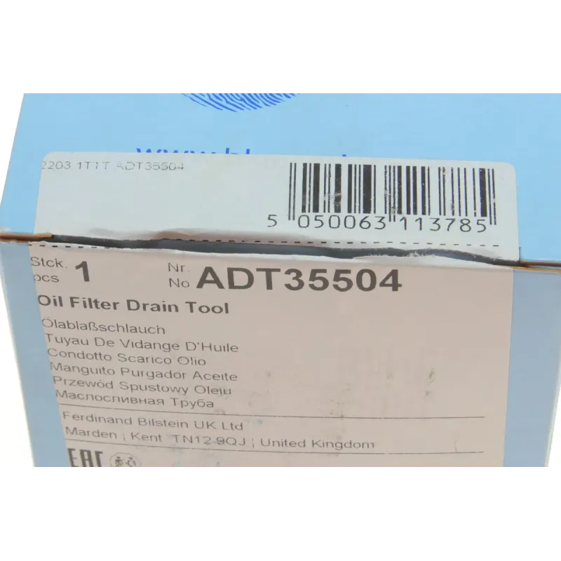 Шланг для зливу масла BLUE PRINT ADT35504 для Toyota Avensis, RAV4, Auris 2005-