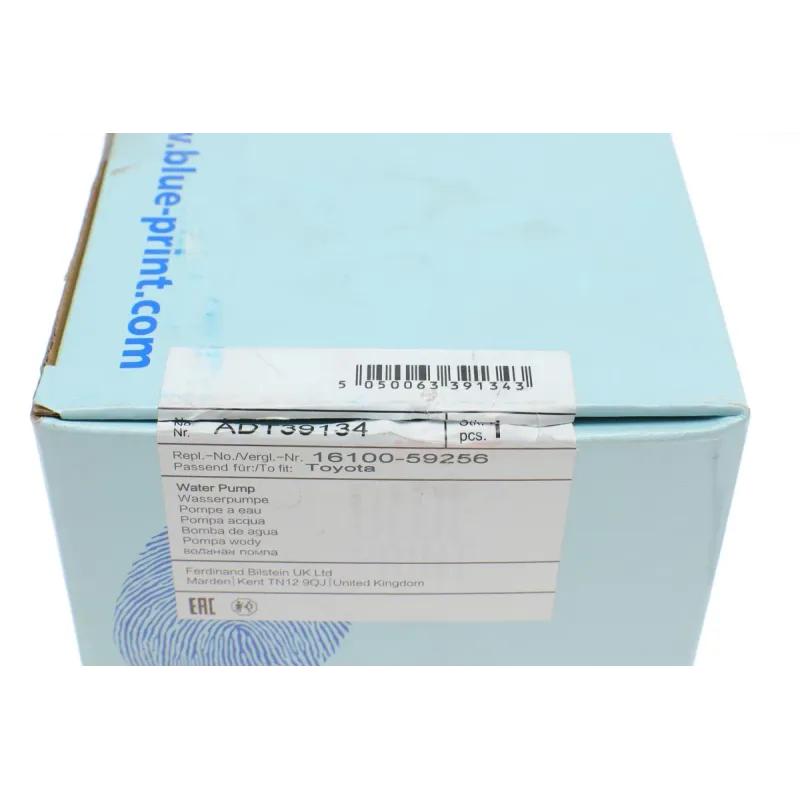 Помпа води BLUE PRINT ADT39134 для Toyota Land Cruiser, Hiace, Hilux 8 лопатей
