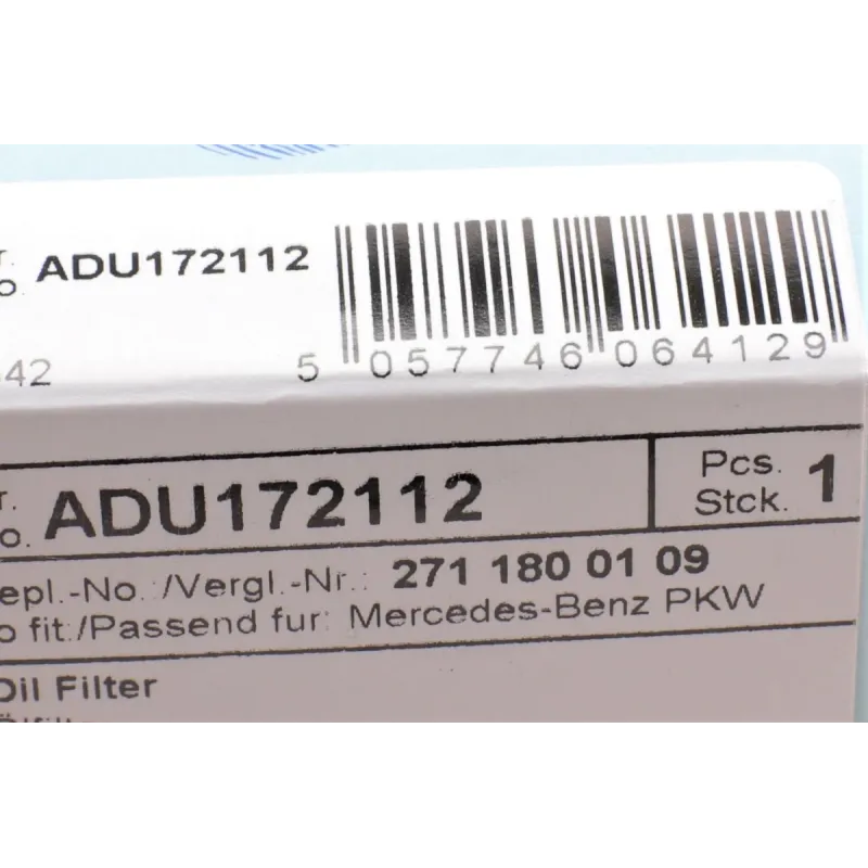 Фільтр масляний BLUE PRINT ADU172112 для Mercedes-Benz Sprinter 3,5-t (906) 2008-, C-Class (W203) 2002-