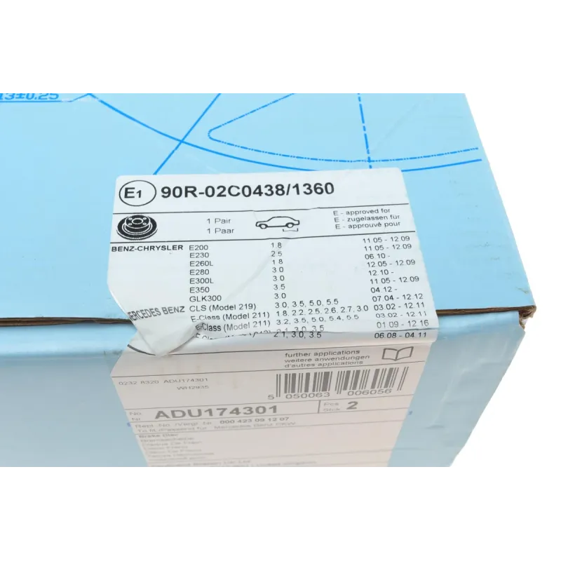 Диск гальмівний задній BLUE PRINT ADU174301 для Mercedes-Benz E-Class W211/W212, 300x22 мм