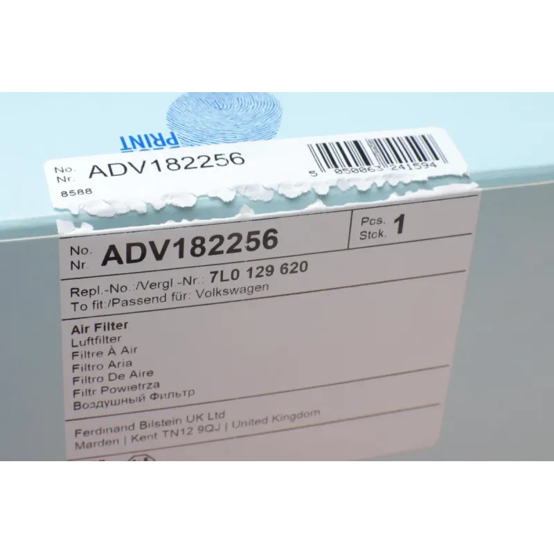 Фільтр повітряний BLUE PRINT ADV182256 для Audi Q7, VW Touareg, Porsche Cayenne 395x185x60 мм