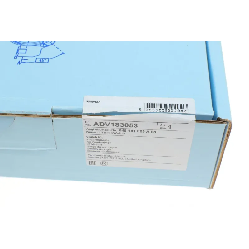 Комплект зчеплення BLUE PRINT ADV183053 для Skoda Fabia/Octavia 1.9 TDI 96-14 (d=228mm) (+вижимний)