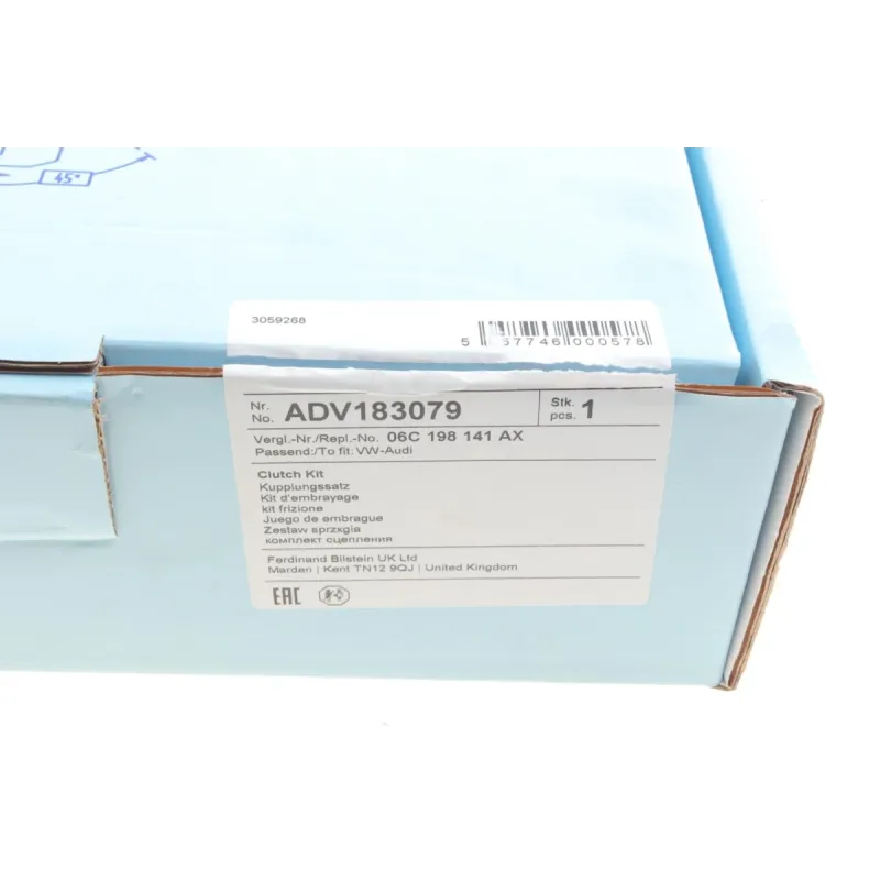 Комплект зчеплення BLUE PRINT ADV183079 для VW Passat B6 1.9 TDI 2000-2005 (d=241mm) з вижимним підшипником