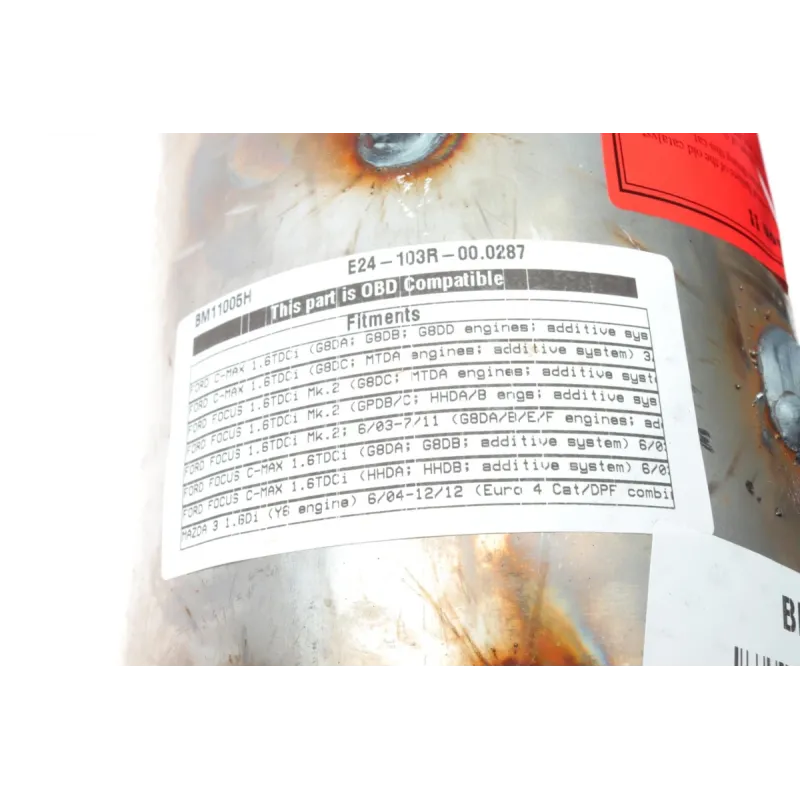 Фільтр сажовий BM CATALYSTS BM11005H для Ford Focus/C-Max, Volvo C30/S40/S80 1.6D/TDCi