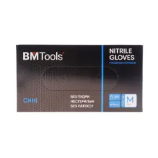 Рукавички нітрилові BM TOOLS 50100002 (M) 100 шт. блакитні 3,5 г