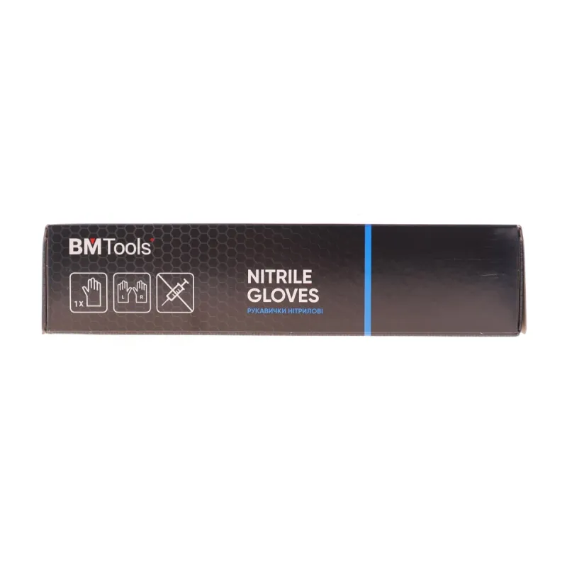 Рукавички нітрилові BM TOOLS 50100002 (M) 100 шт. блакитні 3,5 г